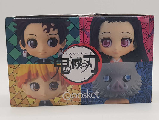 Demon Slayer Q-Posket Petit Set - Zenitsu Agatsuma, Tanjiro Kamado, Nezuko Kamado, Inosuke Hashibira Figuren - Banpresto