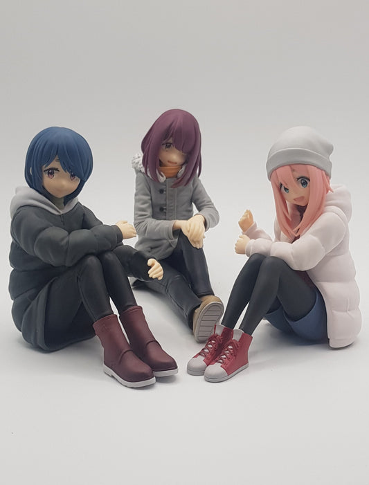 Rin Shima, Ayano Toki & Nadeshiko Kagamihara Figuren Set - Laid-Back Camp / Yuru Camp - Pen Holder / Stiftehalter - Banpresto