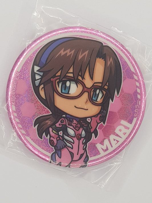 Mari Makinami Illustrious Button - Neon Genesis Evangelion - Badge - Gashapon Kuji - Bandai
