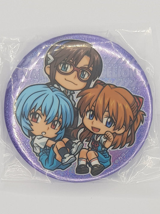 Rei Ayanami, Mari Makinami Illustrious & Souryuu Asuka Langley Button - Neon Genesis Evangelion - Badge - Gashapon Kuji - Bandai